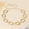 Double Ring Alloy Link Chain Waist Belly Chains for Women, Golden, 660mm
