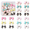 Alloy Enamel Pendants, with Rhinestone, Bowknot, Mixed Color, 17x25x5mm, Hole: 2.5mm, 28pcs/box