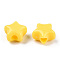 Opaque Acrylic Beads, Star, Yellow, 9x9.5x5.5mm, Hole: 2.5mm, about 2050pcs/500g
