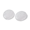 Natural Quartz Crystal Pendants, Rock Crystal Oval Charms, 40~41x32~33x6mm, Hole: 2.3~3mm