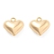 Brass Pendants, Heart, Real 18K Gold Plated, 15.5x15.5x8mm, Hole: 2mm