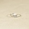 Alloy Finger Rings, Flat Round with Wave Pattern, Platinum, US Size 6(16.5mm)