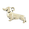 Tibetan Style Alloy Puppy Pendants, Sausage Dog/Dachshund Charms, Cadmium Free & Nickel Free & Lead Free, Antique Silver, 12.5x20x3.5mm, Hole: 1.5mm, about 584pcs/1000g