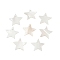 Natural White Shell Mother of Pearl Shell Pendants, Star, 18~19.5x18~19.5x2mm, Hole: 1.5mm