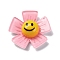 Resin Cabochons, with Acrylic, Flower with Smiling Face , Light Coral, 33.5x34.5x10mm