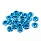 Aluminum Flower Beads, Deep Sky Blue, 14x14x7.5mm, Hole: 1.5mm, 950pcs/bag