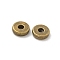 Alloy Beads, Cadmium Free & Lead Free, Flat Round, Antique Bronze, 6x1.5mm, Hole: 1.5mm, about 3703pcs/1000g
