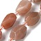 Natural Sunstone Beads Strands, Faceted, Nuggets, 16.5~27.5x9.5~21.5x9.5~21.5mm, Hole: 2mm, about 12~15pcs/strand, 15.16~15.75''(38.5~40cm)