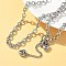 304 Stainless Steel Toggle Heart Y Necklaces for Women, Non-Tarnish, Stainless Steel Color, 19.69 inch(50cm)
