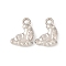 CCB Plastic Pendants, Foot, Platinum, 16.5x13x4mm, Hole: 2.3mm