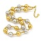 304 Stainless Steel & 201 Stainless Steel Round Beaded Necklaces for Women, Golden & Stainless Steel Color, 17.72 inch(45cm)