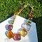 Alloy & Transparent Acrylic Graduated Link Chain Necklaces, Golden, Colorful, Square, 19.49 inch(49.5cm)