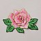 Computerized Embroidery Cloth Iron on/Sew on Patches, Costume Accessories, Appliques, Flower, Pink, 78x107x3mm