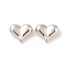 CCB Plastic Beads, Heart, Platinum, 17x22x9mm, Hole: 1.6mm
