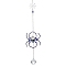 Spider Glass Beaded Hanging Ornaments, Round Tassel for Home Garden Decorations, Royal Blue, 275mm