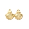Brass Pendants, Cadmium Free & Nickel Free & Lead Free, Marine Animals, Real 18K Gold Plated, Shell Shape, 15x11.5x4.5mm, Hole: 1.6mm