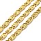 Ion Plating(IP) 304 Stainless Steel Lumachina Chains, Unwelded, with Spool, Golden, 8.5x4x1mm