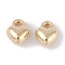 CCB Plastic Pendants, Heart Charms, Light Gold, 8x6.5x4.5mm, Hole: 1.4mm