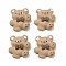 Opaque Resin Cabochons, Bear, Tan, 21x20.5x7mm