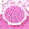 Opaque Baking Painted Glass Beads, Round, Violet, 4~4.5x3.5~4mm, Hole: 0.9~1mm, about 4500pcs/pound