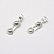 925 Sterling Silver Bead Tips, Silver, 13x4mm, Hole: 2mm
