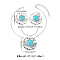 Alloy & Synthetic Turquoise Pendant Necklaces & Stud Earrings Sets for Women, Flat Round, Platinum, Necklace: 130mm