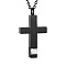 Cross Urn Ashes Pendant Necklace, Stainless Steel Memorial Jewelry for Men Women, Clear, 21.65 inch(55cm)
