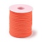 Soft Nylon Braided Cord, Elastic Piping Cord Trim, Orange Red, 5x3mm, about 21.87 yards(20m)/roll