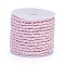 Polyester Cord, Twisted Cord, Pink, 3mm, about 5.46 yards(5m)/roll