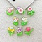 Transparent Resin Cabochons, Flower, Mixed Shapes, with Enamel, Mixed Color, 17~22x15~24x6mm