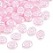 Imitation Pearl Acrylic Beads, Oval with Flower, Pink, 14.5x11.5x5.5mm, Hole: 1.6mm, about 961pcs/500g