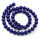 Synthetical Gemstone Lapis Lazuli Round Beads Strands G-L101-15-10mm-2