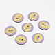 2-Hole Flat Round with Lips Pattern Acrylic Buttons BUTT-F055-01C-1