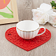 GORGECRAFT 2pcs Silicone Doming Mat Heart with Flower Pattern Trivet Mat Hot Plate Holder Red Heat Resistant Synthetic Rubber Pads Kitchen Tool with Tweezer for Epoxy Resin Crafts Supplies AJEW-GF0008-30-4