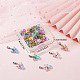 SUNNYCLUE 1 Box 36Pcs Stitch Markers Crochet Stitch Marker Charms Bead Angel Charms Party Favor Fairy Charm Clip On Lobster Clasp Charm Locking Knitting Markers for Weaving Sewing Knit Quilting Craft PALLOY-SC0004-15-6