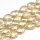 Electroplate Glass Beads Strands EGLA-S151-18x13mm-03-1