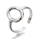 304 anillos de puño ovalados huecos de acero inoxidable RJEW-N038-120P-1