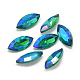 Cabujones de cristal con rhinestone RGLA-T020-7x15mm-11-1