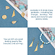 SUPERFINDINGS 24Pcs 6 Styles Brass Stamping Blank Tag Charms Real 24K Gold Plated Fan Leaf Metal Stamps Tags Triangle Teardrop Blanks Pendants for Jewelry DIY Craft Making，Hole:1.2~1.6mm KK-FH0004-67-4