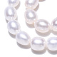 Hebras de perlas de agua dulce cultivadas naturales PEAR-N012-06J-3