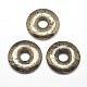 Donut/Pi Disc Natural Pyrite Pendants G-I125-33C-2