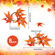 GORGECRAFT 8Pcs Fall Napkin Rings Maple Leaf Cloth Napkin Rings Artificial Berry Wreath Table Centerpiece Decor Holders for Thanksgiving Halloween Harvest Festival Napkin Vase Party Wedding Decoration AJEW-GF0005-14-2