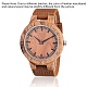 Relojes de pulsera de madera zebrano WACH-H036-30-1
