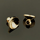 Bails de pendentif de chapeau de perle en laiton X-KK-E446-02-1