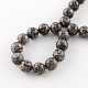 Round Natural Red Snowflake Obsidian Beads Strands G-R324-10mm-01-2