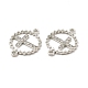 Alloy Connector Charms with Crystal Rhinestone FIND-H039-68P-2