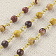 Catene di perline Mookaite sfaccettate a mano naturali per creazione di bracciali collane AJEW-K013-4mm-02-1