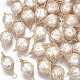 ABS Plastic Imitation Pearl Wire Wrapped Pendants KK-N235-002-1