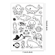 PandaHall Sea Animal Clear Stamps Marine Seahorse Turtle Dolphin Whale Silicone Rubber Stamp Film Frame Transparent Seal Stamps for Invitation Card Postcard Album Photo Gift Box Decor Scrapbooking DIY-WH0167-57-0368-2