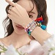 5 pièces 5 couleurs mot amour perles bracelets extensibles ensemble pour fille femmes BJEW-SZ0001-97-6